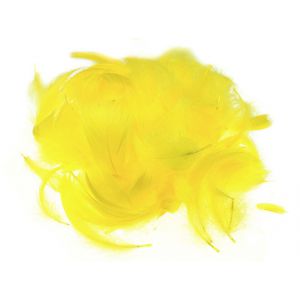 Piórka dekoracyjne Czakos w torebce 10g, Żółte/Cytrynowe